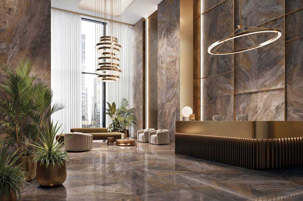 Premium porcelain tile interior by Yana Ceramica